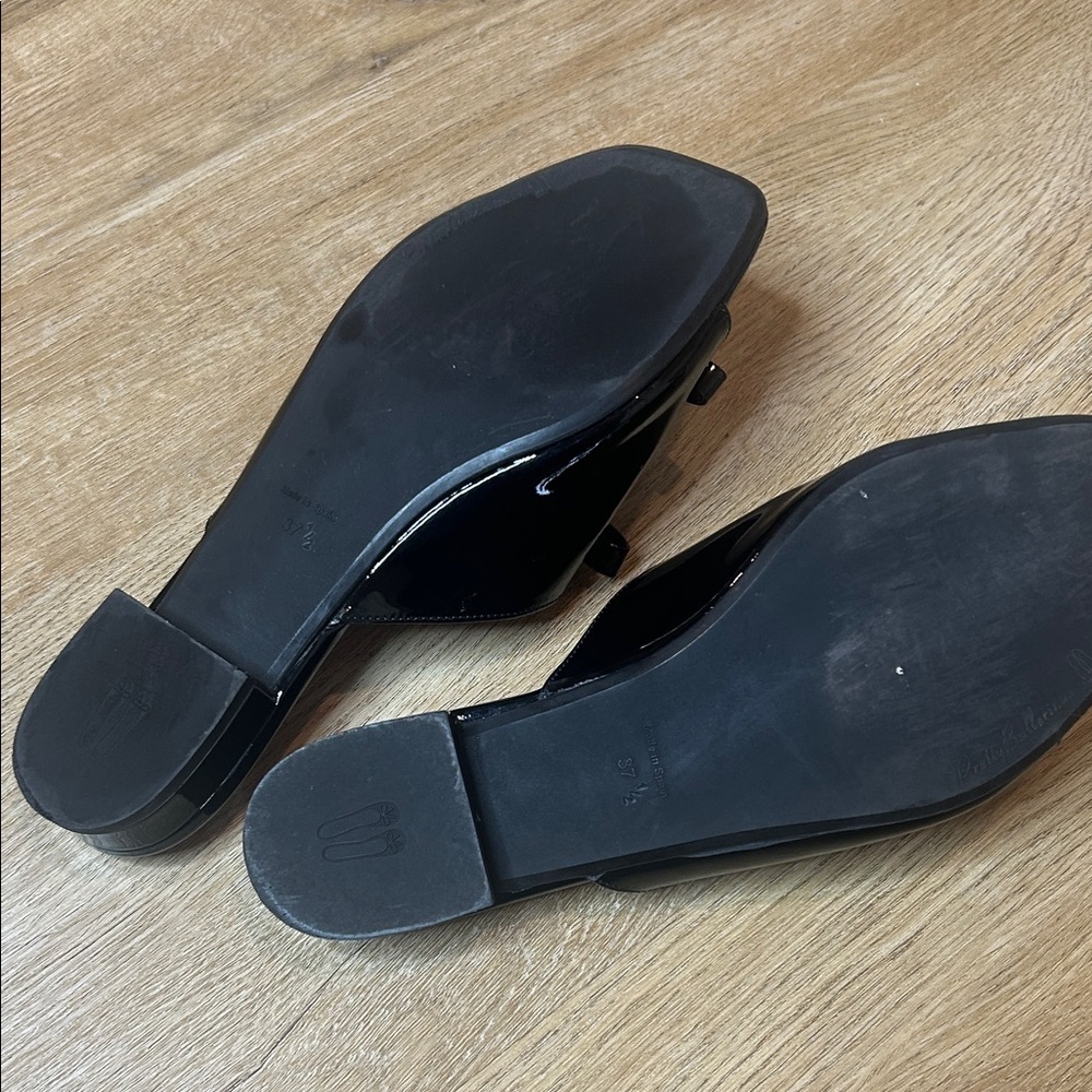 Pretty Ballerinas Glossy Black Mules size 37.5 - Picture 4 of 9